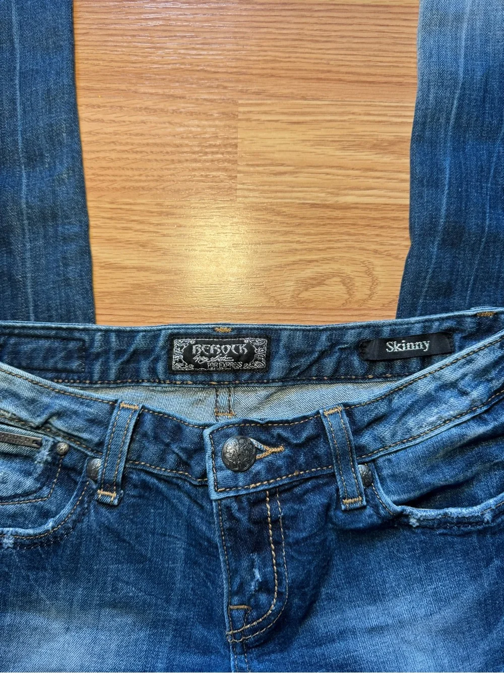 Low Rise Skinny Dark Blue Jeans